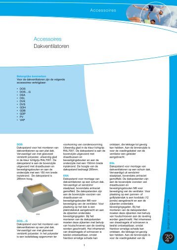 Accessoires Dakventilatoren - J.E. StorkAir