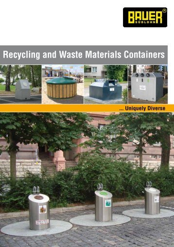 Recycling and Waste Materials Containers - Bauer Gmbh