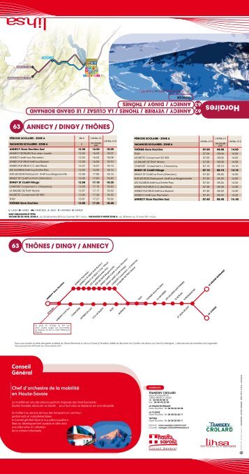 horaires de bus Annecy - Aravis