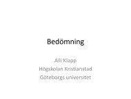 Bedömning - Tankesmedjan