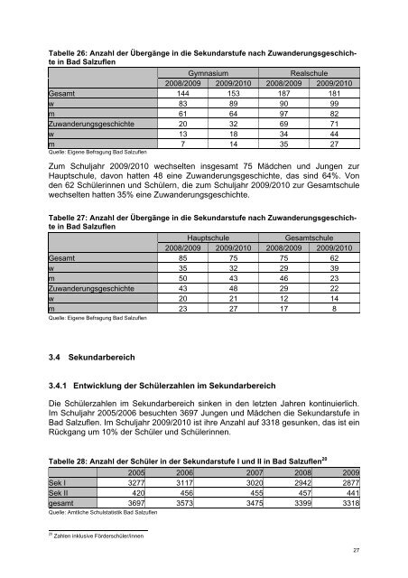 Bildungsbericht Bad Salzuflen – Grunddaten der allgemeinbildenden