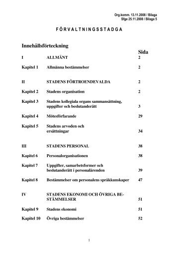 Innehållsförteckning Sida - Parainen