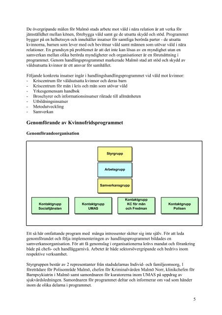 Kvinnofridsprogrammet i Malmö - Kriminalvården