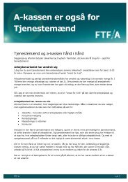 A-kassen er også for Tjenestemænd - FTF-A