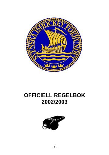 OFFICIELL REGELBOK 2002/2003