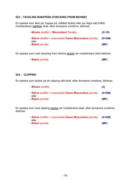 OFFICIELL REGELBOK 2002/2003