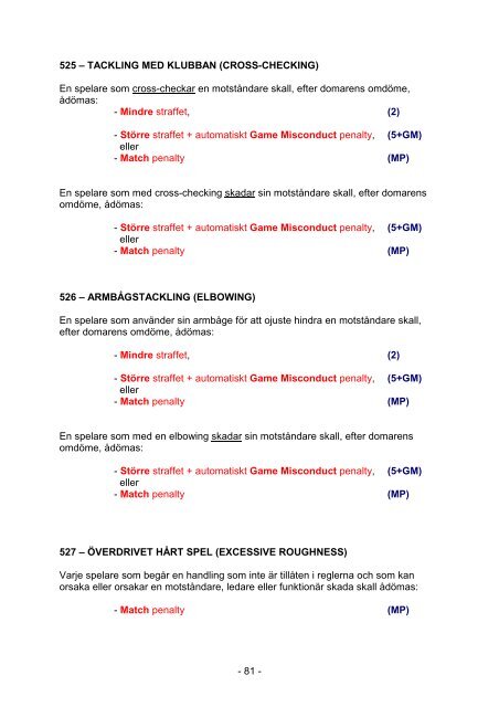 OFFICIELL REGELBOK 2002/2003