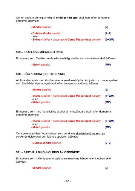 OFFICIELL REGELBOK 2002/2003