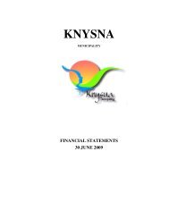 GRAP STATEMENTS - Knysna 2009 .xlsx - Knysna Municipality