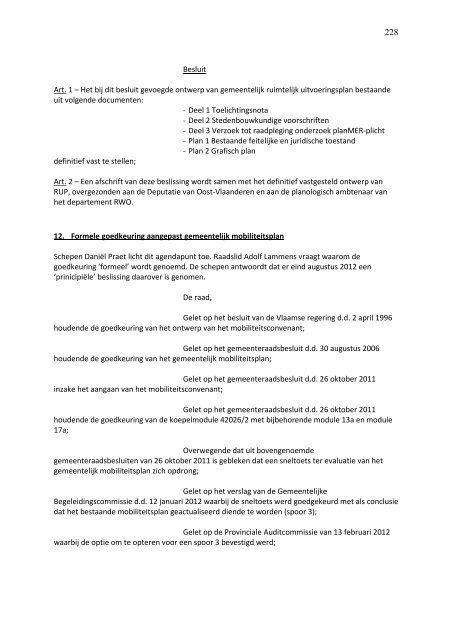 verslag gemeenteraad 19 december 2012.pdf - Gemeente Wichelen