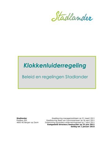 Klokkenluiderregeling - Stadlander