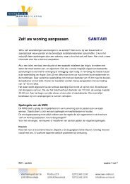 Zelf uw woning aanpassen SANITAIR - Noordwijkse Woningstichting