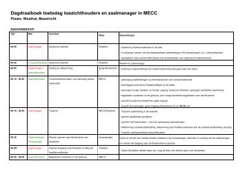 Dagdraaiboek Westhal MECC - InterUM