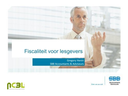 Fiscaliteit voor lesgevers - Boerenbond