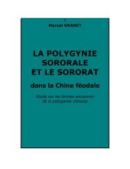 La polygynie sororale et le sororat dans la Chine ... - Chine ancienne