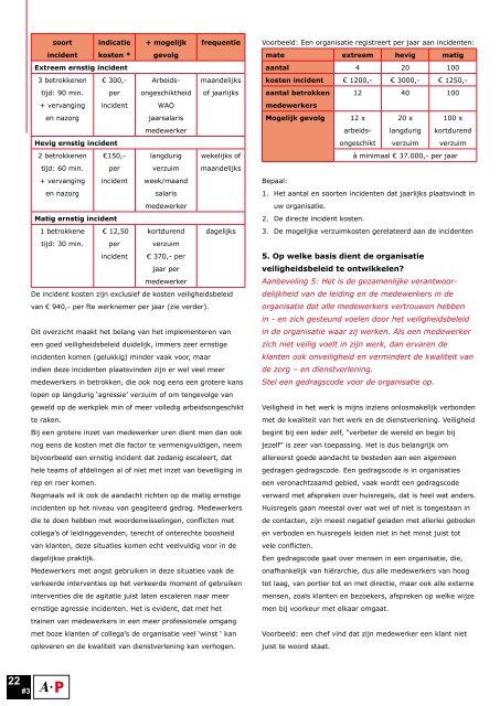 Kosten en baten van agressie veiligheidsbeleid - Tijdschrift over ...