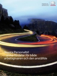 Toyota Personalbil - una fördelar för både arbetsgivaren oc Toyota ...