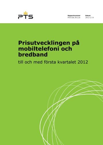 Prisutvecklingen på mobiltelefoni och bredband - statistik.pts.se ...