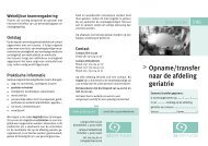 Opname/transfer naar de afdeling geriatrie - AZ Sint-Lucas