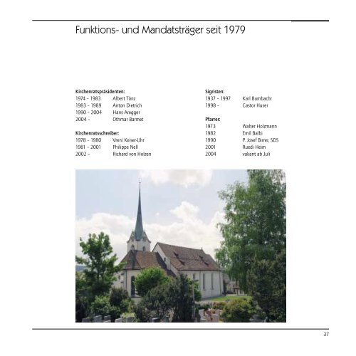 Festschrift als pdf - Pfarrei Menzingen