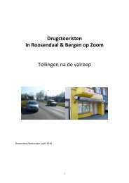 Drugstoeristen in Roosendaal & Bergen op Zoom Tellingen na de ...