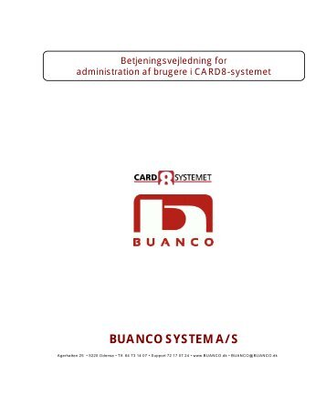 C8Brugere. Vejledning i administration af brugere ... - BUANCO