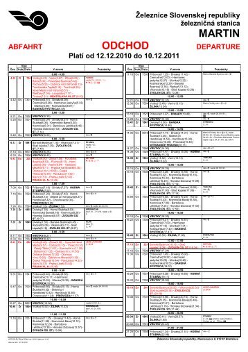 Železnice Slovenskej republiky železničná stanica ... - Mesto Martin