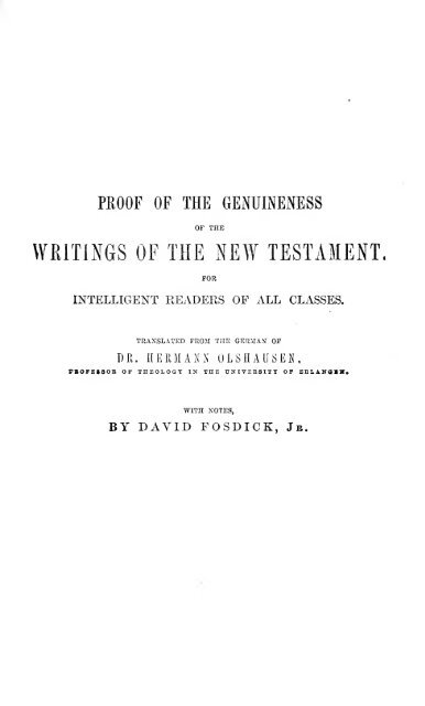 Biblical commentary on the New Testament - The Christian ...