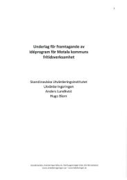 Underlag för framtagande av idéprogram för Motala kommuns ...