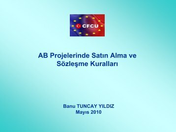 AB Projelerinde Satın Alma ve Sözleşme Kuralları - REC Türkiye