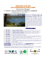 programma dettagliato 1° tappa - Amici Parco del Ticino