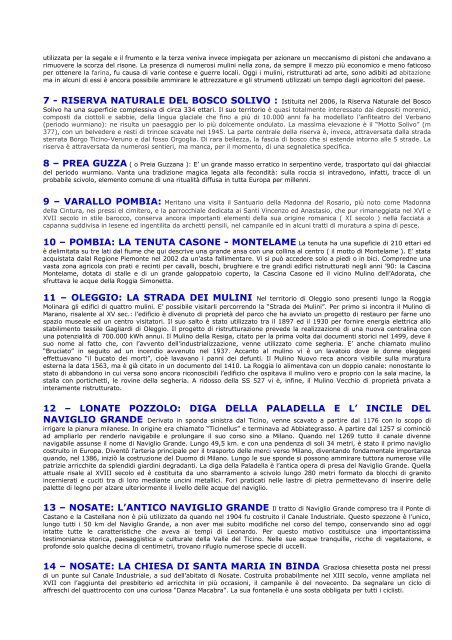 programma dettagliato 1° tappa - Amici Parco del Ticino