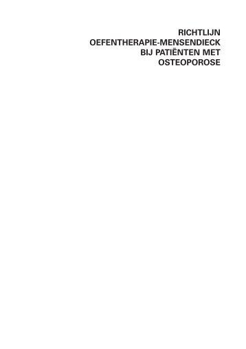 Richtlijn Osteoporose - VvOCM