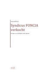 Dossier NICM N° 2: Syndicus Foncia Verkocht