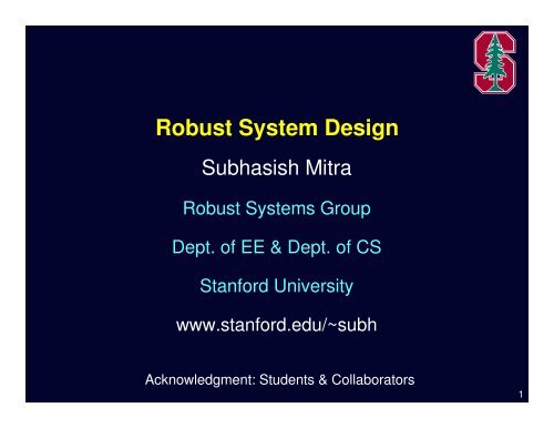 Robust System Design - VLSI