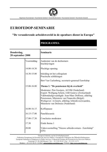 eurofedop-seminarie - Eurofedop - European Federation of Public ...