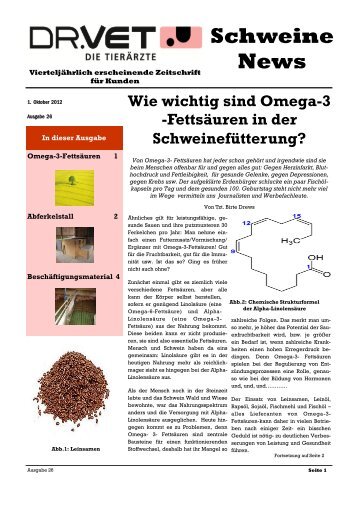 "Schweine-News" Oktober 2012 - Dr. Vet Tierarzt