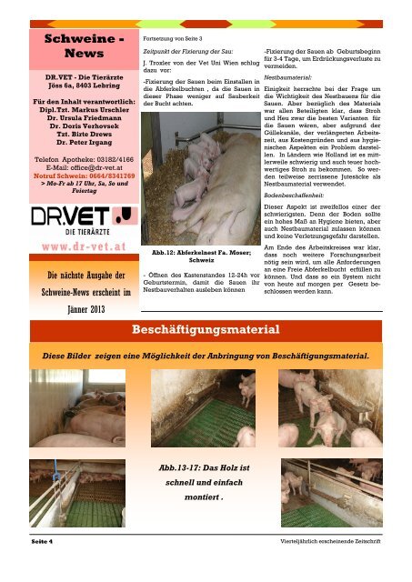 "Schweine-News" Oktober 2012 - Dr. Vet Tierarzt