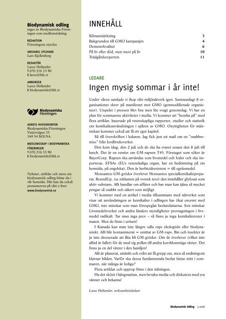 Nr. 3 2008 - Biodynamiska föreningen