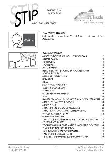 Nummer 6.12 23 mei 2013 Sint Trudo Info Pagina - Qliq Primair