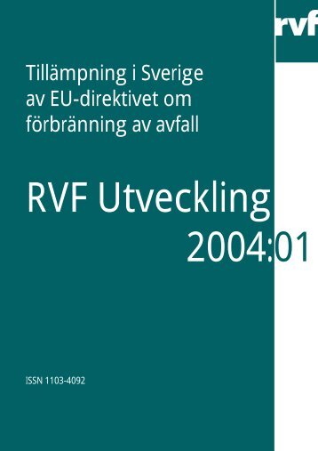 Tillämpning i Sverige av EU-direktivet om förbränning av avfall