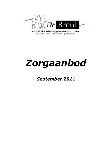 Zorgaanbod - De Breul