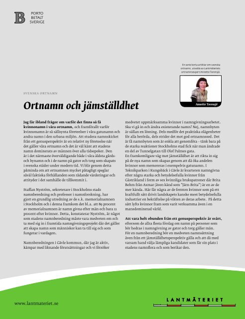 Artikel ur Gränssnittet 1/2010 (pdf) - Lantmäteriet