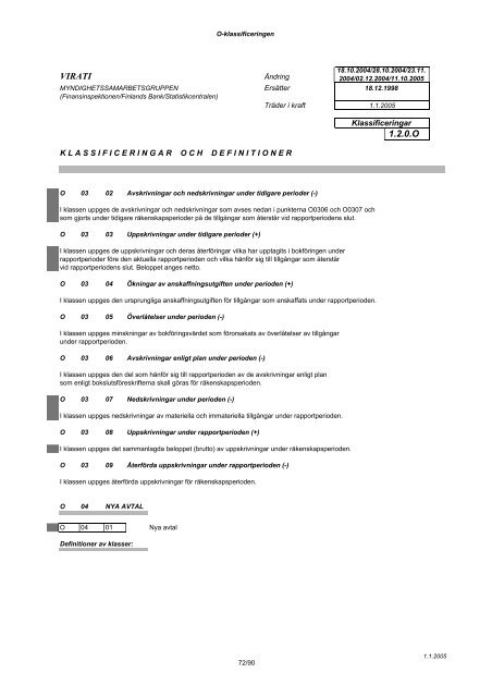 KLASSIFICERINGAR OCH DEFINITIONER - Tilastokeskus