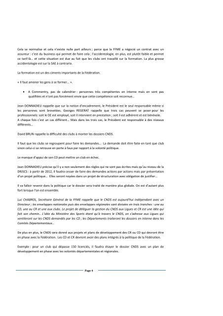 Réunion du 11/09/2011à Montluçon - comite regional ffme auvergne