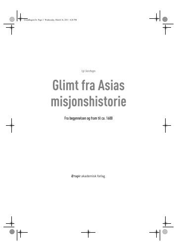 Glimt fra Asias misjonshistorie - Akademika forlag