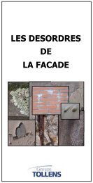 LES DESORDRES DE LA FACADE - Tollens Professionnels