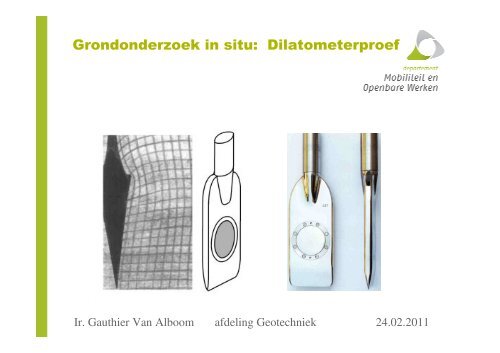 Grondonderzoek in situ: Dilatometerproef - sbgimr