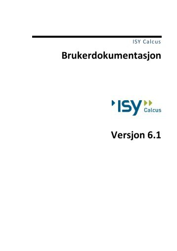 Calcus Brukerdokumentasjon - Norconsult