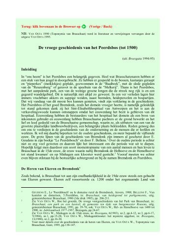 De vroege geschiedenis van het Peerdsbos (tot 1500) - Base